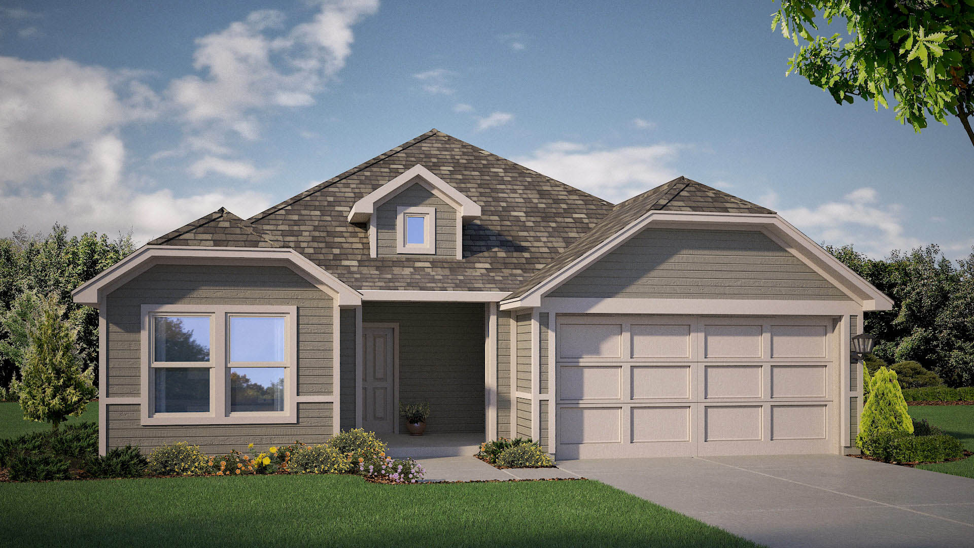Exterior rendering of Denton elevation V
