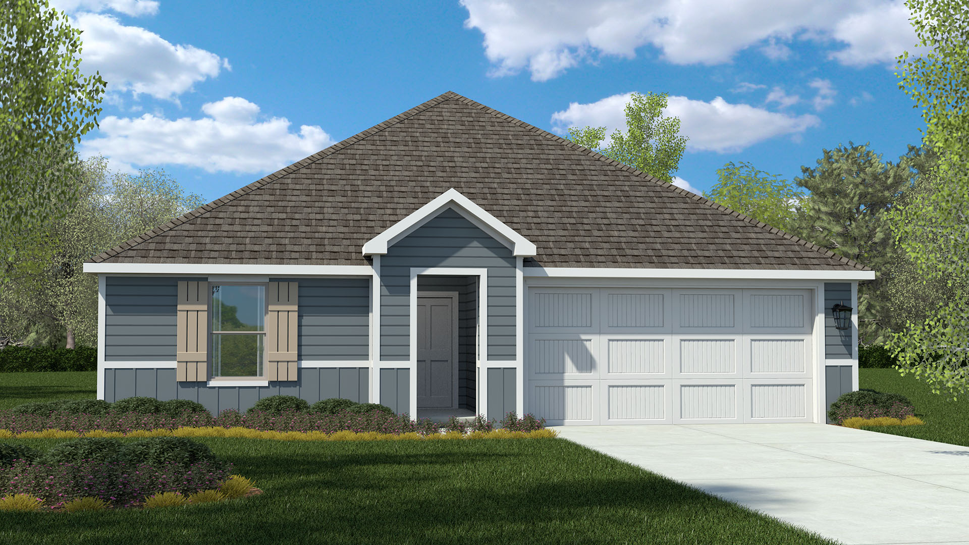 Exterior rendering of Justin elevation T