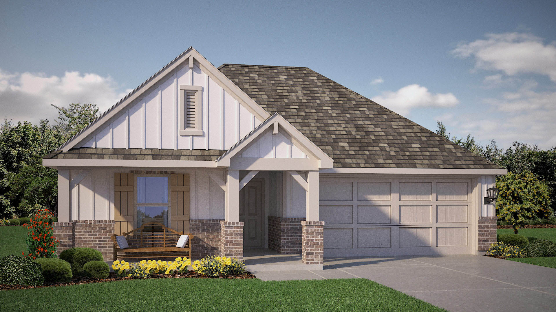 Exterior rendering of Lakeway elevation Q