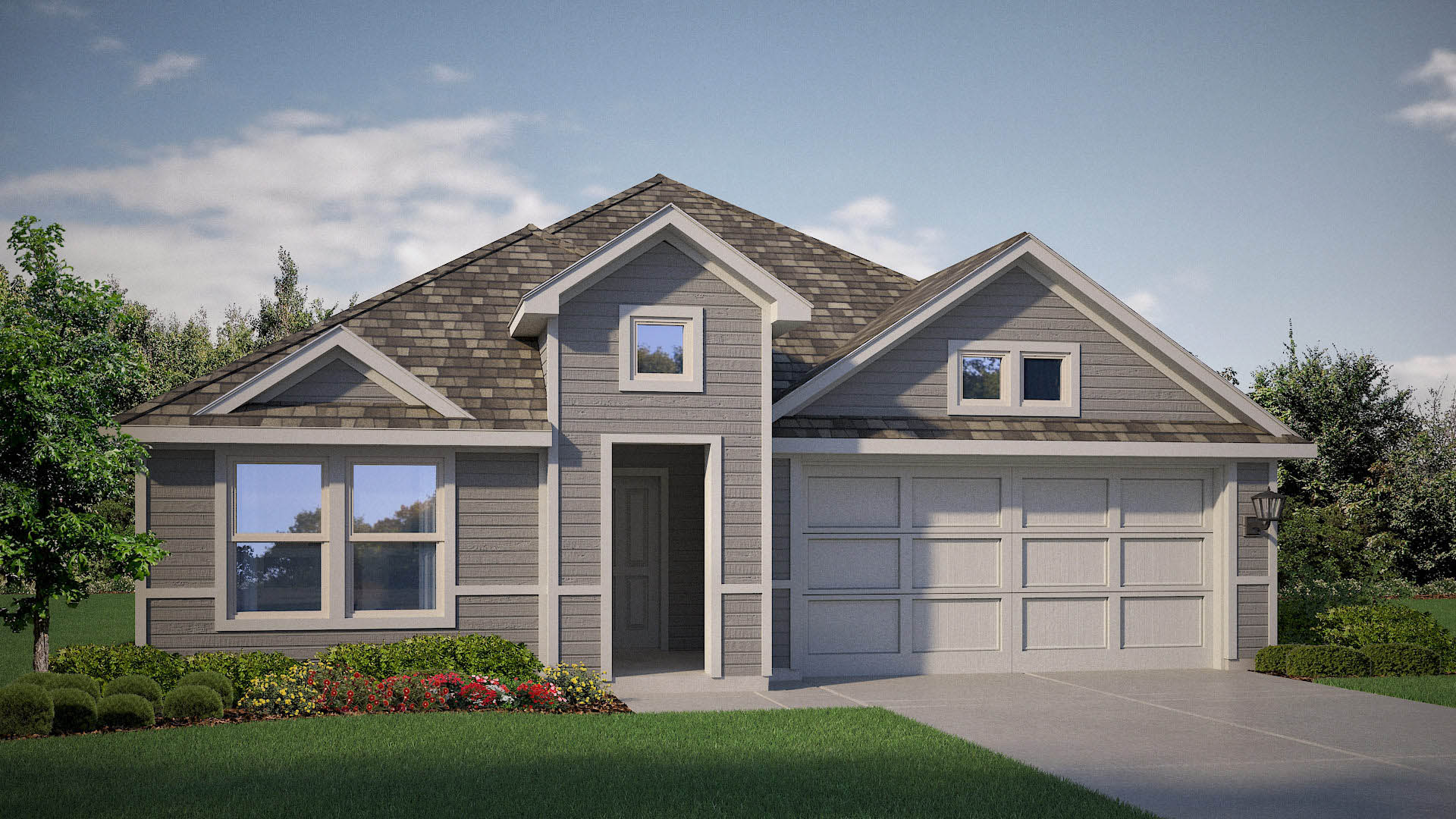 Exterior rendering of Lakeway elevation V