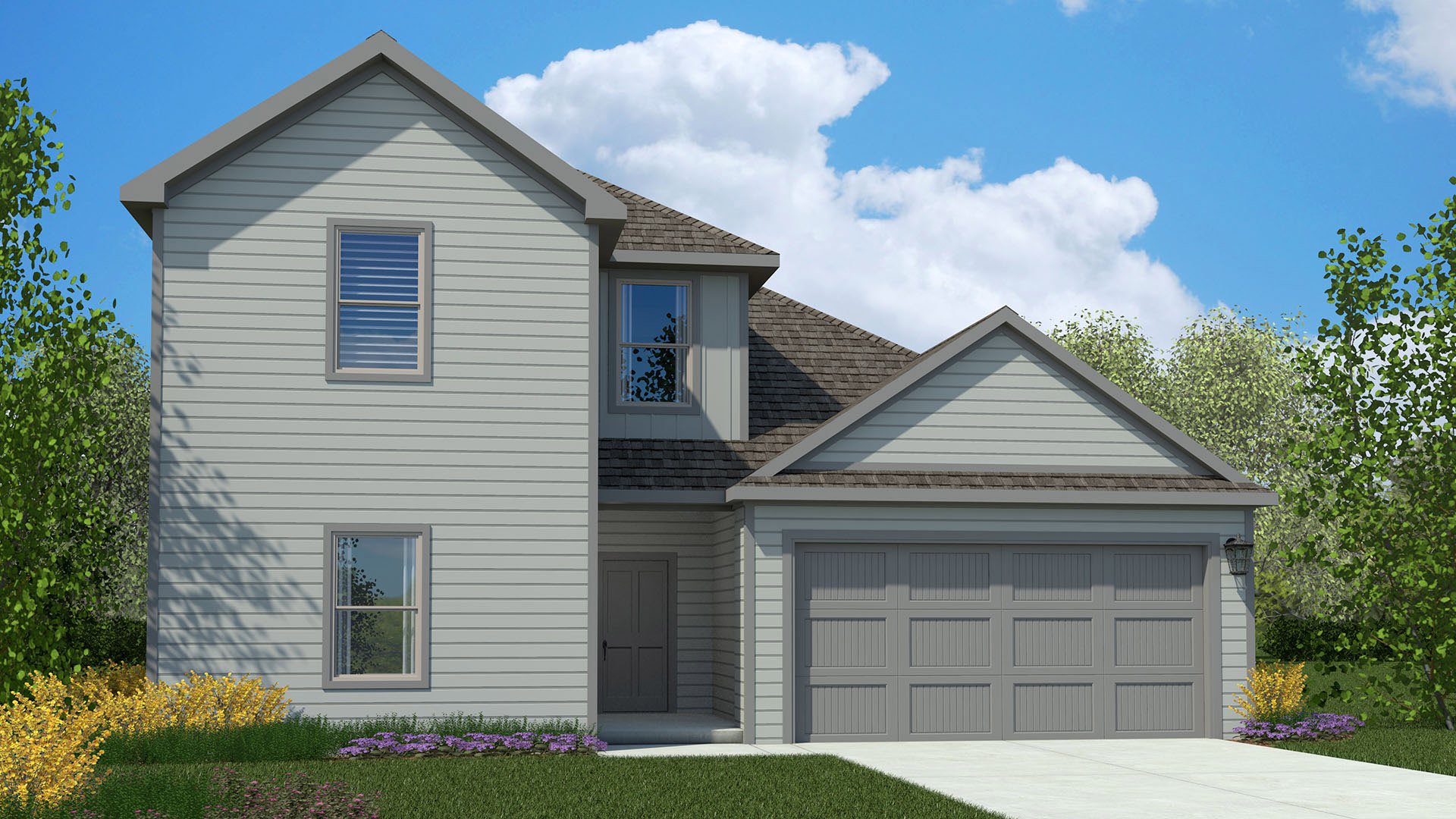 Exterior rendering of Midland elevation T
