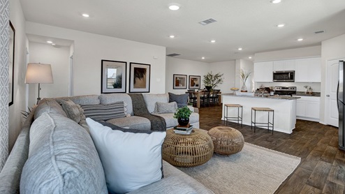 Swenson Heights Lakeway Living Room and Kitchen