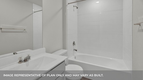 Swenson Heights Bellvue  Floorplan Bathroom 2 Sink and Shower