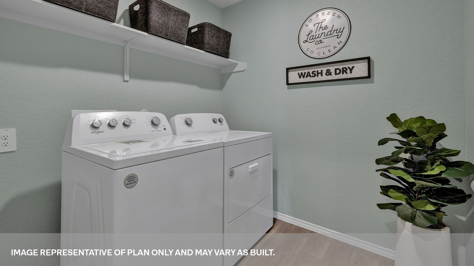 Laundry room with washer/dryer connections.