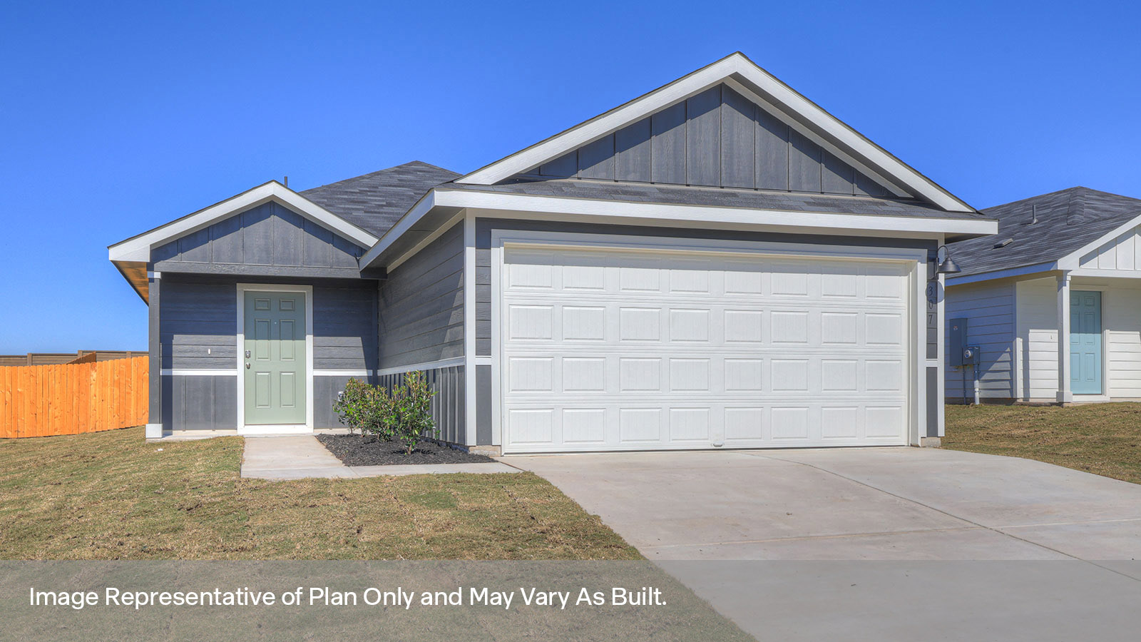 Single-story with farmhouse exteriors.
