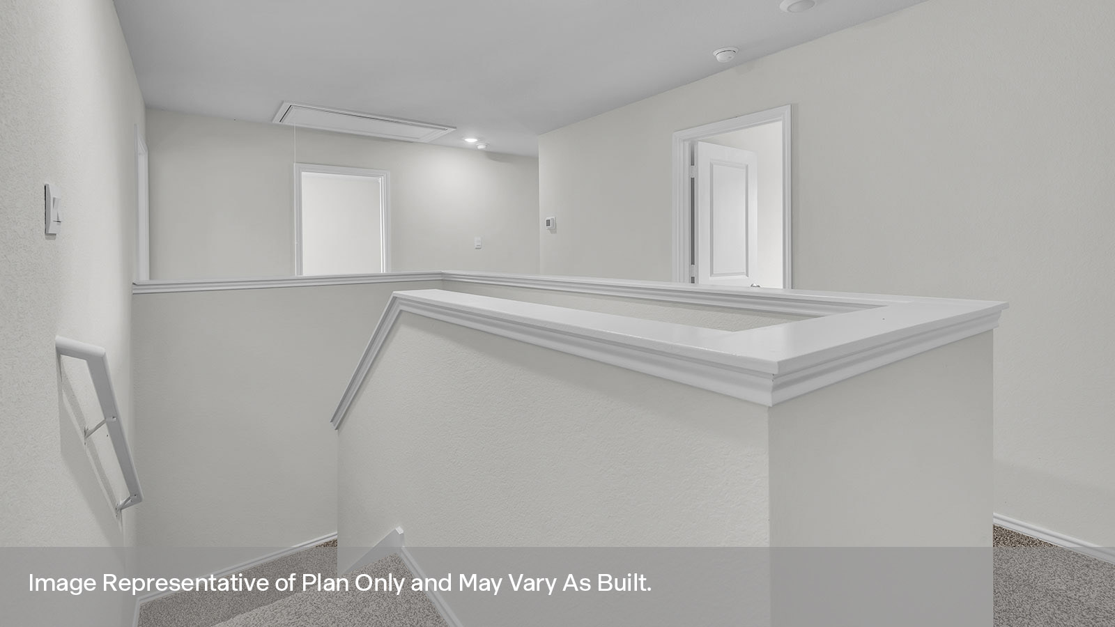 Staircase to the hallway and 5th bedroom