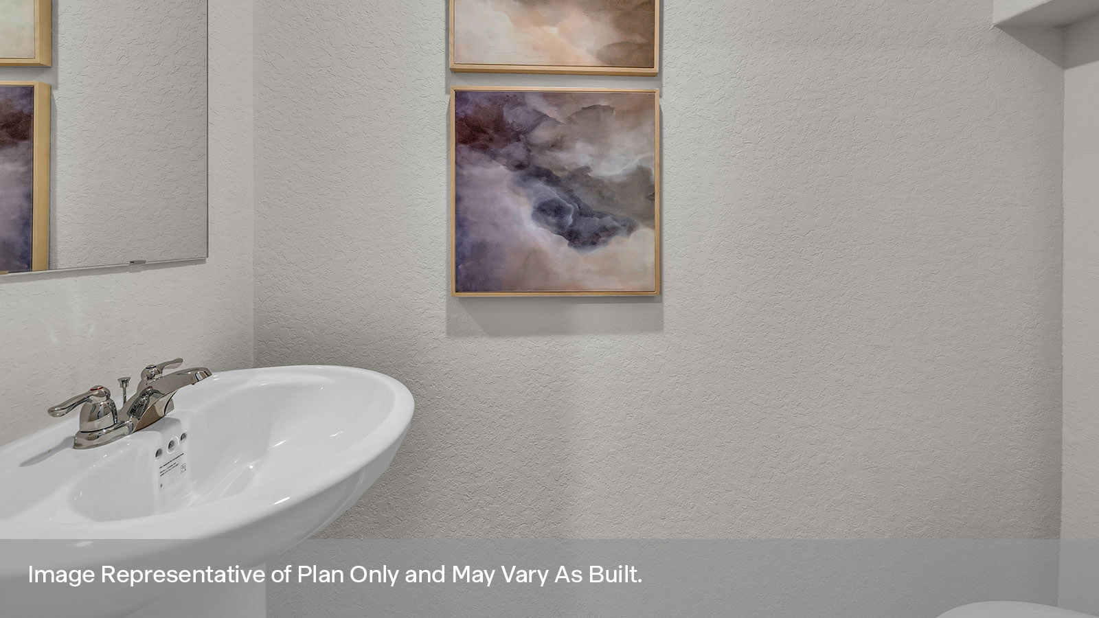 Powder room with pedastal sink.