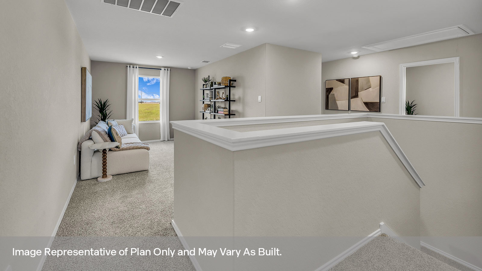 Staircase leading upstairs and to the gameroom