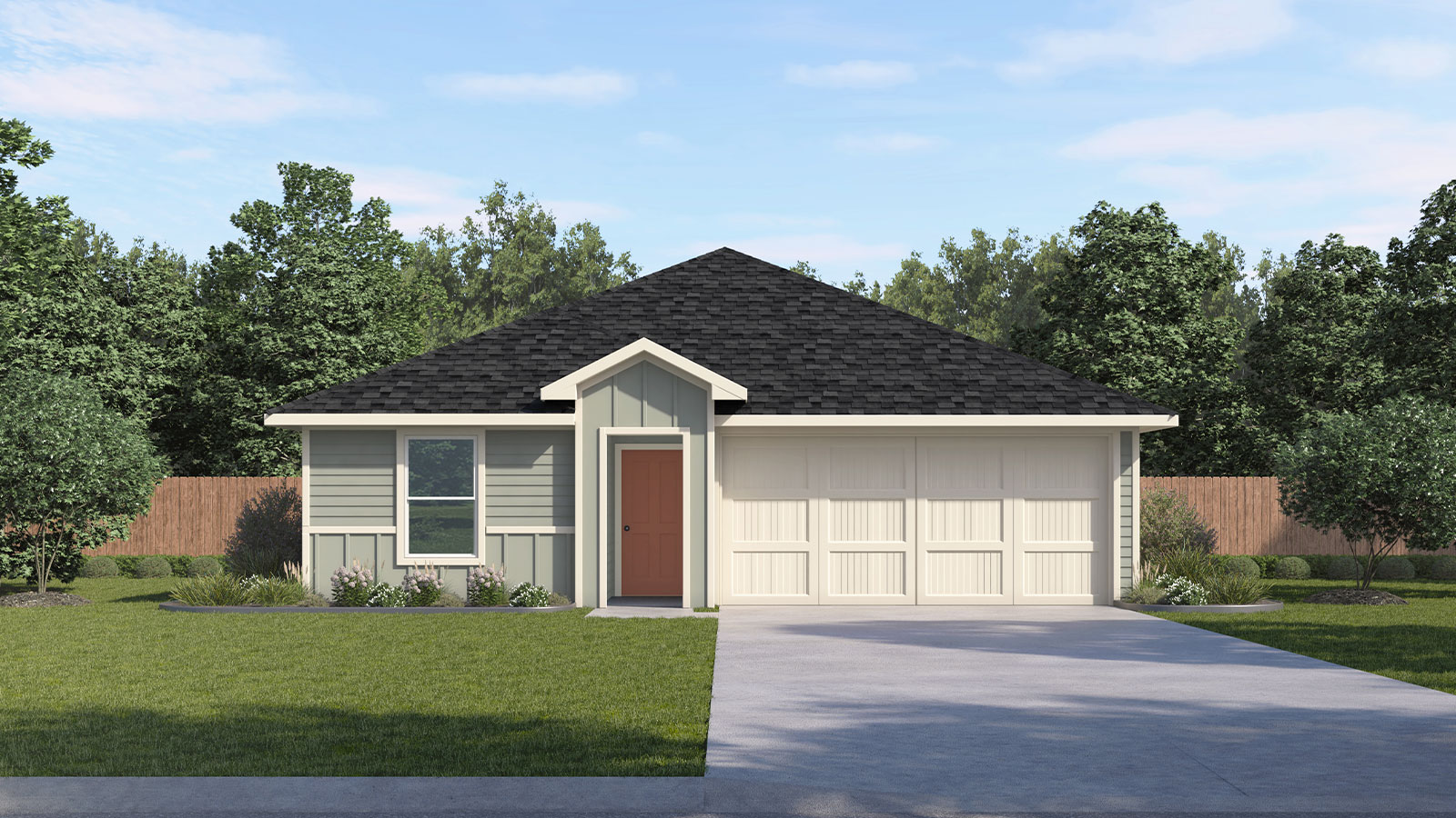 Anderson floorplan K elevation rendering.