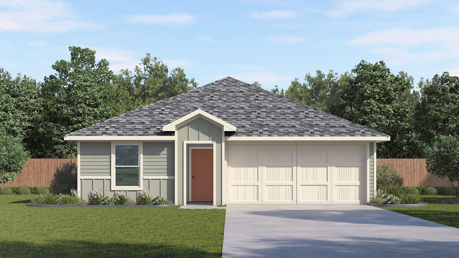 Anderson floorplan K elevation rendering.