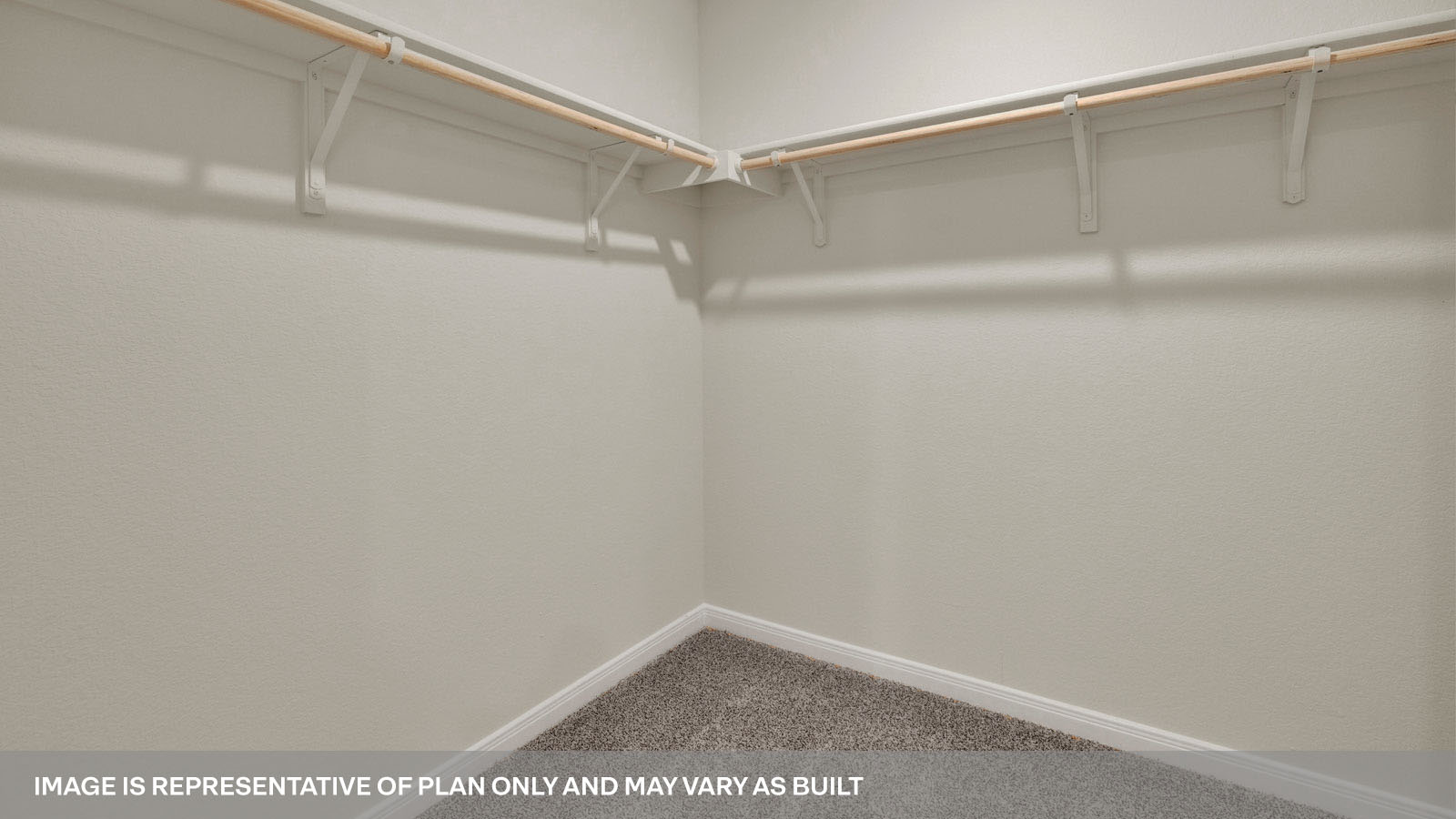 spacious walk in closet