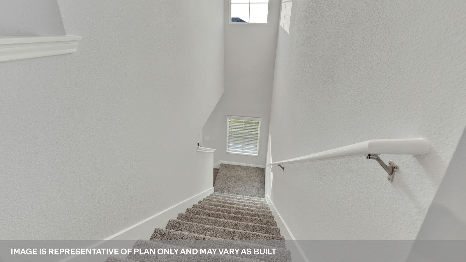 view from the carpeted stairs