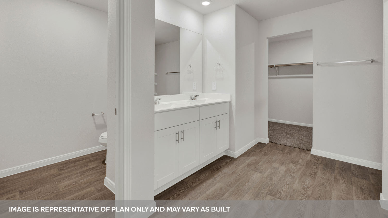 bathroom with a vanity sink, toilet and shower