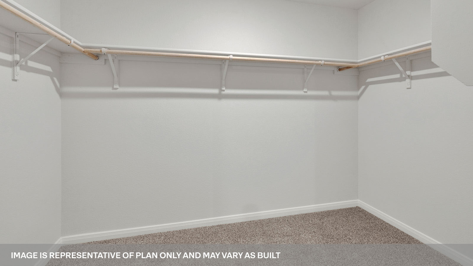 spacious walk in closet