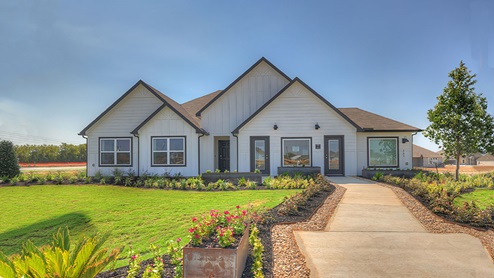Farmhouse White Exterior with 3 car garage