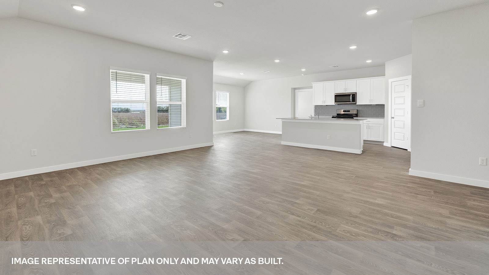 Courtland Floorplan Family Room Kitchen