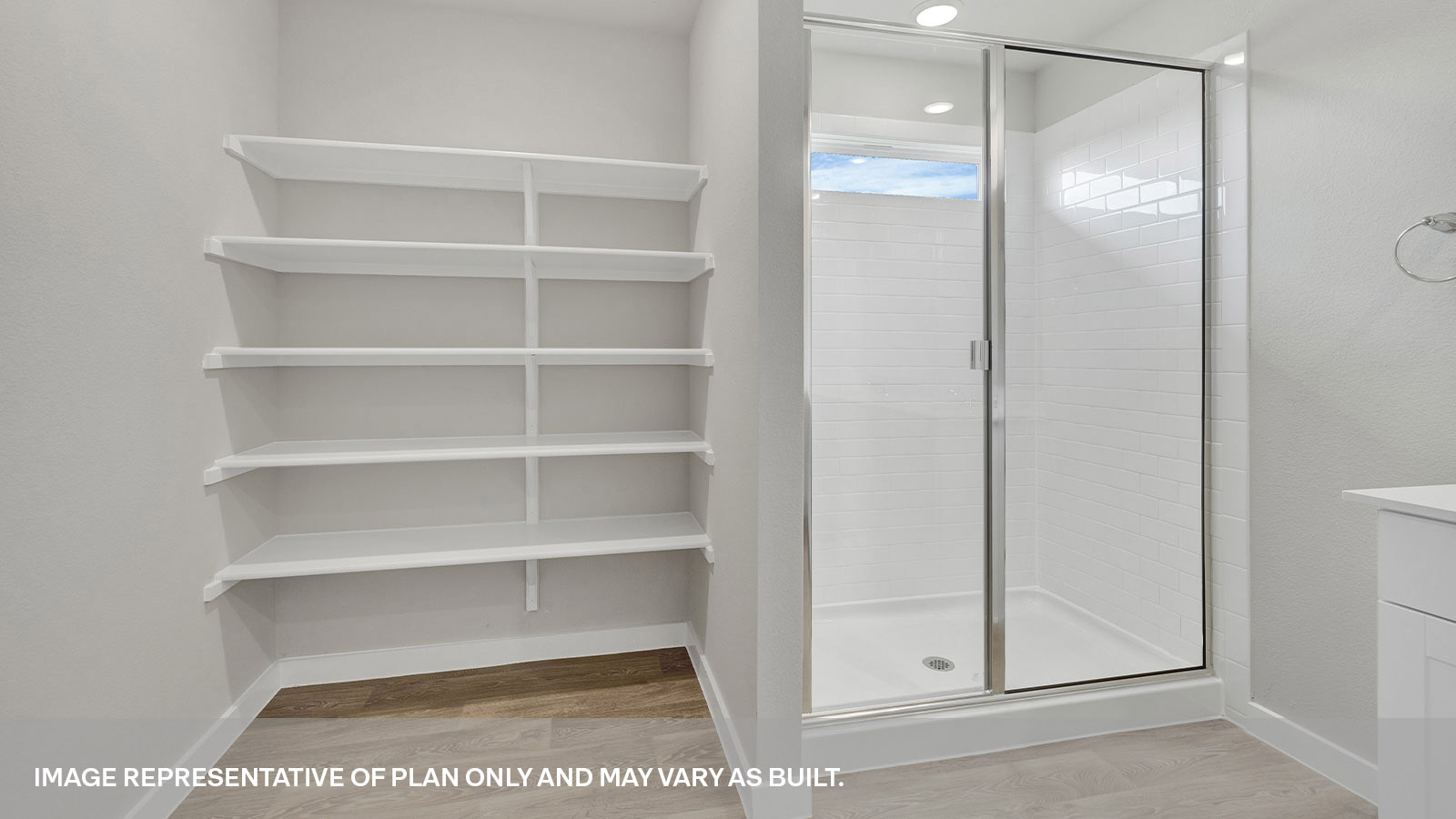 Courtland Floorplan Bathroom 1 Shelves Shower
