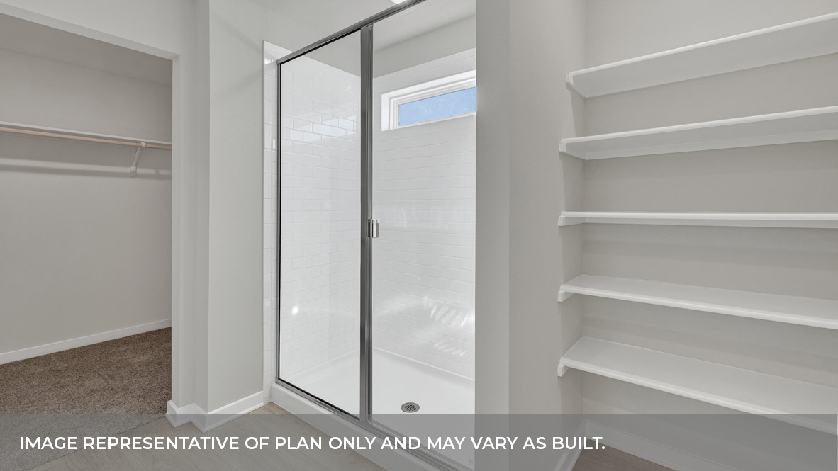 Coleman Floorplan Bathroom 1 shower and shelves