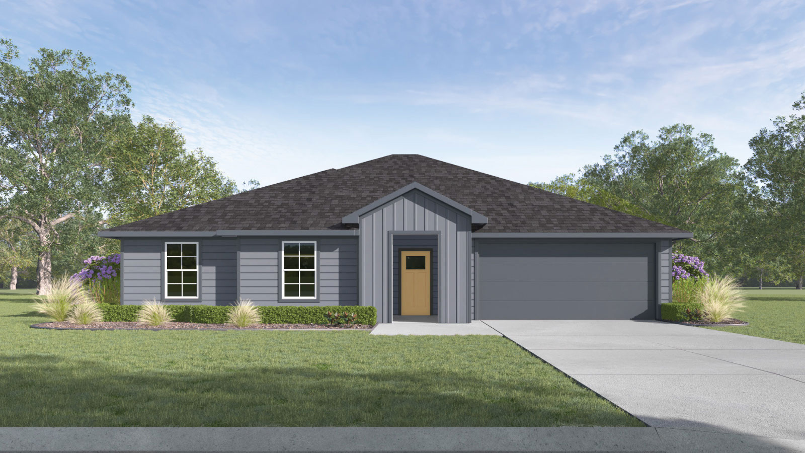 Hartland Ranch J Elevation farmhouse exterior 2 car garage