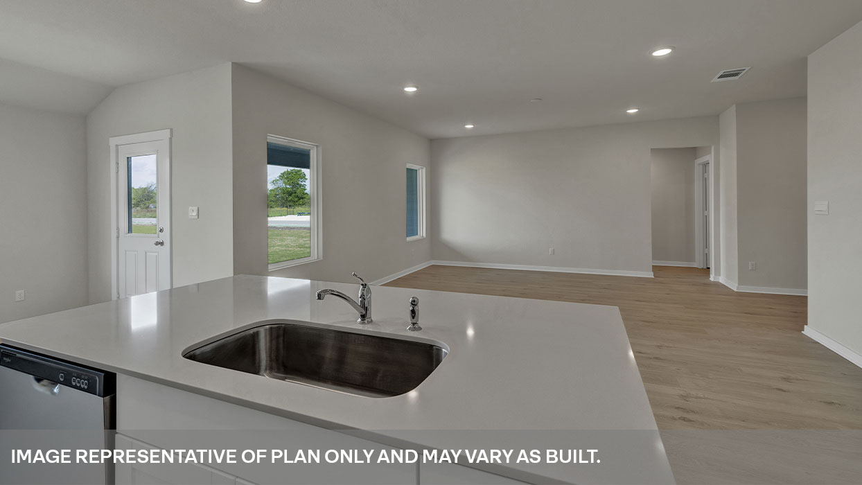 Dean Floorplan Kitchen overlooking the living room