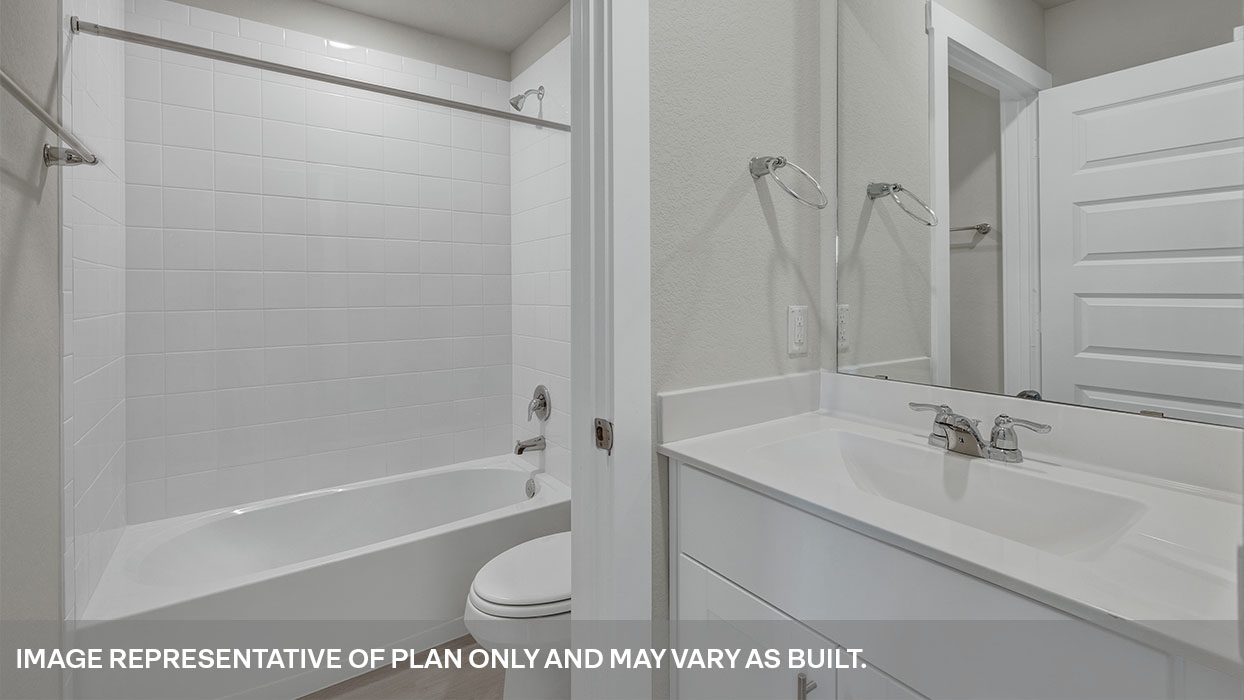 Dean Floorplan Bathroom 2 Sink and Shower