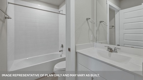 Hartland Ranch Dean Floorplan Bathroom 2 Sink and Shower