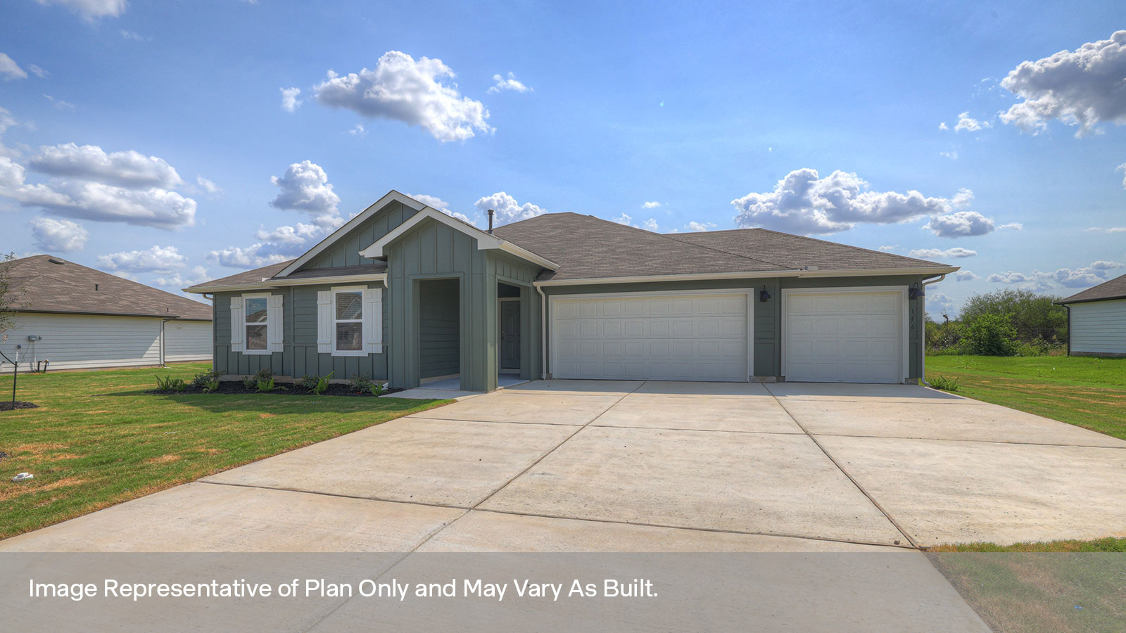 Hartland Ranch Dean Floorplan Exterior Photo 4 Bed 2 Baths 3 Car garage