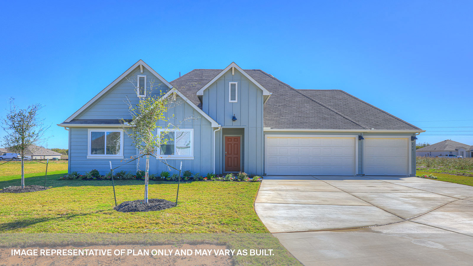 Hartland Ranch Dean Floorplan Exterior Photo 4 Bed 2 Baths 3 Car garage