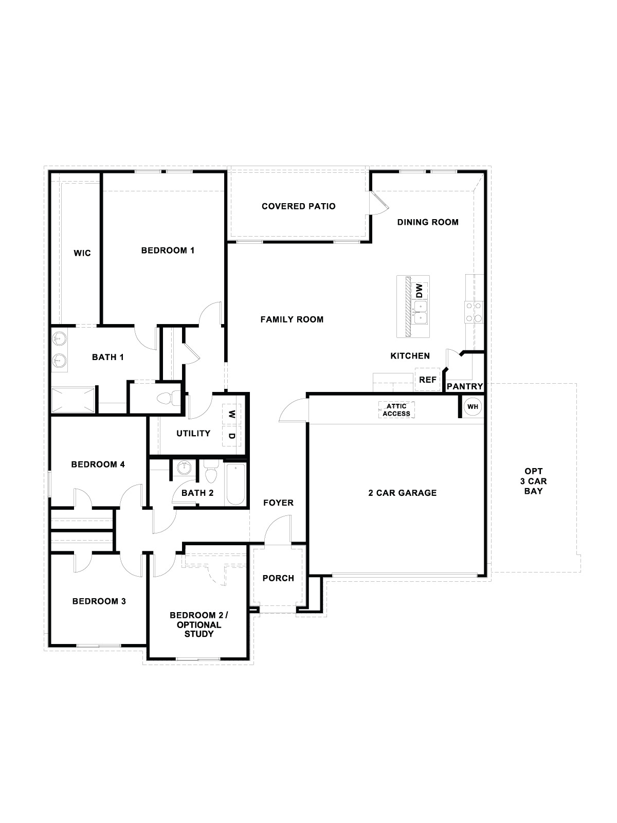 Dean with Study Option Floorplan Image