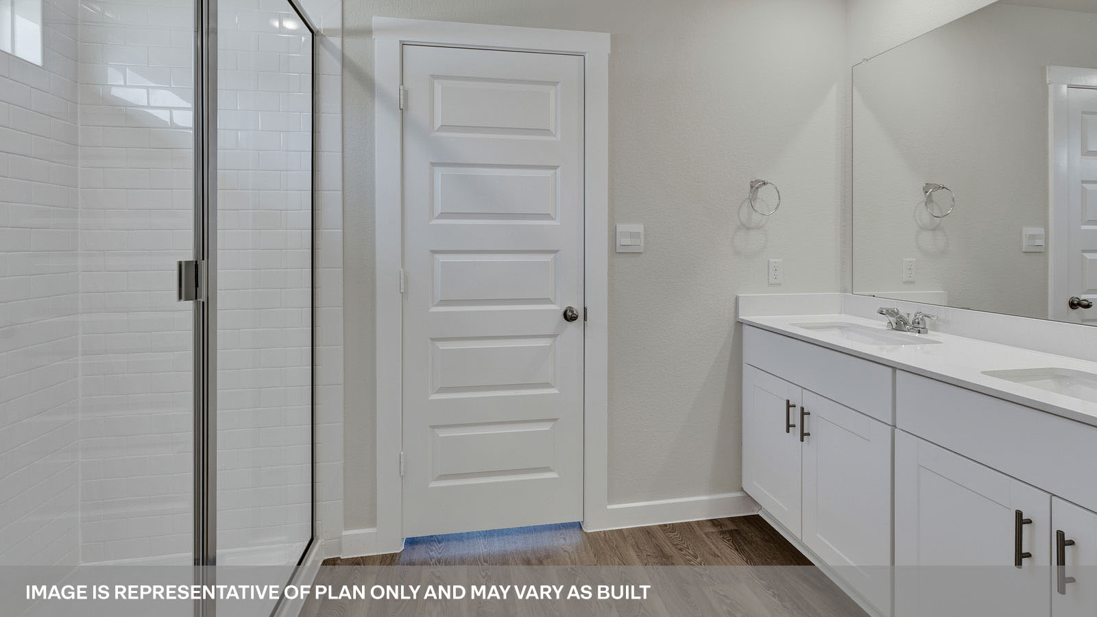 Frisco Floorplan Bathroom 1 closet and sink