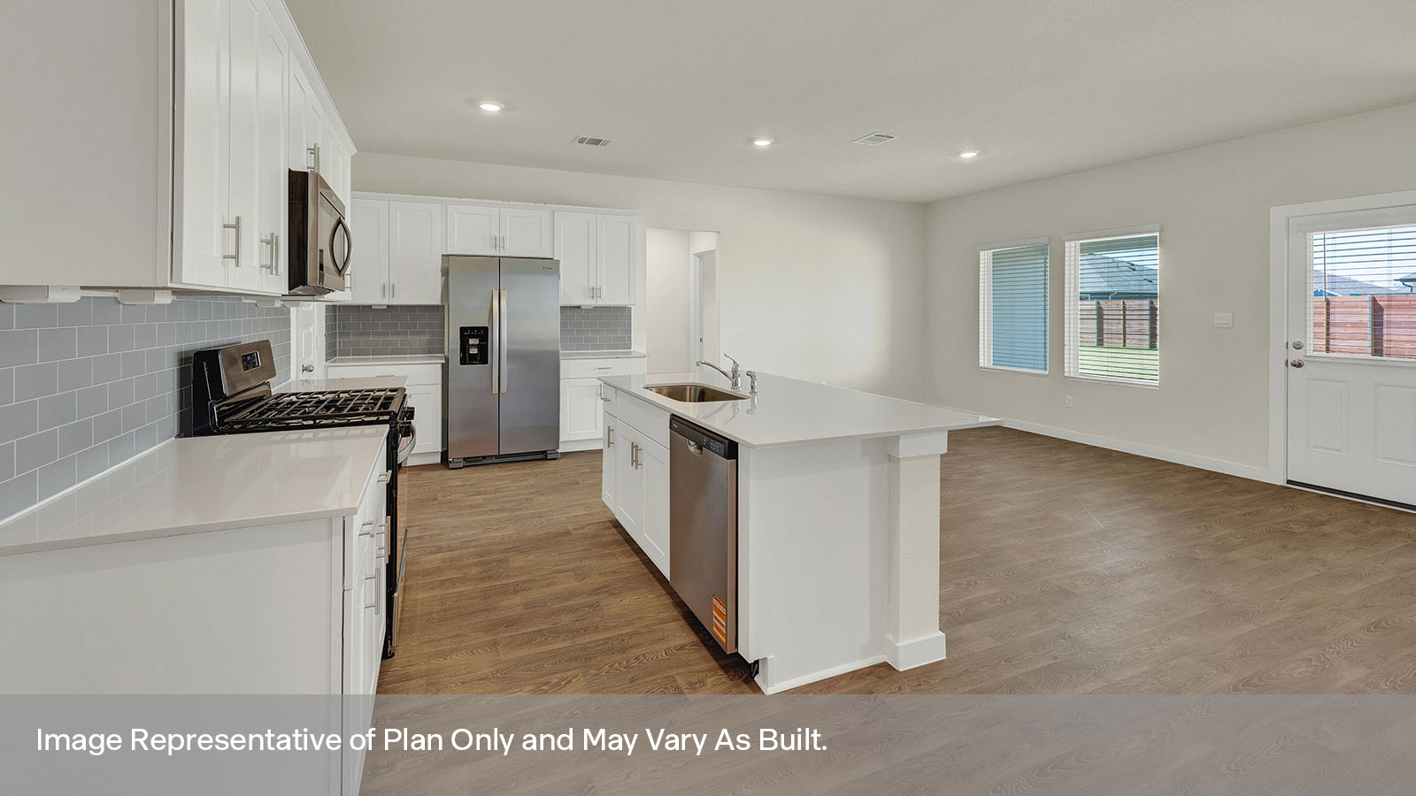 Garland Floorplan Kitchen Island and Dining Room