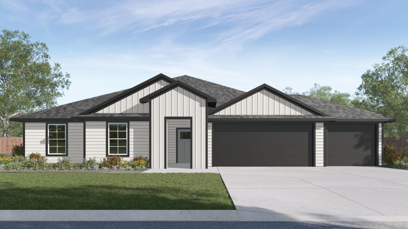Holden Floorplan 4 bedroom 2 bath One Story rendering