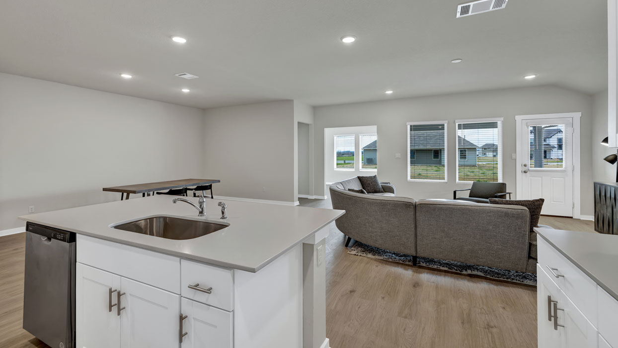 Hartland Ranch Holden Floorplan Kitchen and Living Room