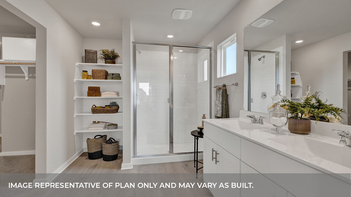 Irving Floorplan Bathroom 1 Sink and Shower
