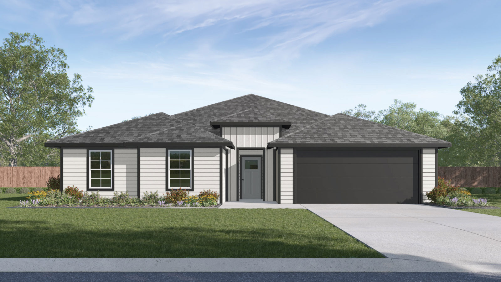 Hartland Ranch Irving Floorplan J Elevation 2 Car Garage Rendering