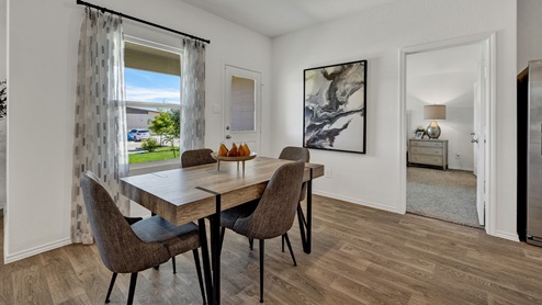 Arroyo Ranch Denton Floorplan Dining and Bedroom 1
