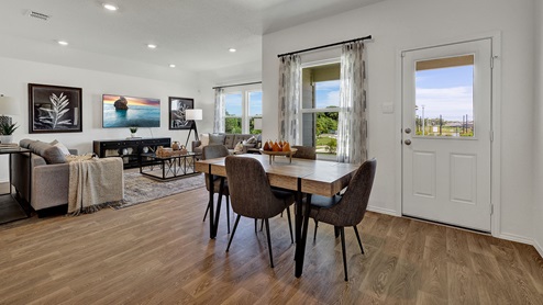 Arroyo Ranch Denton Floorplan Dining and Living Room