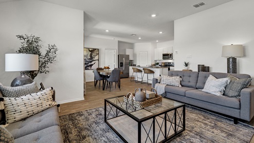 Arroyo Ranch Denton Floorplan Living Room and Dining