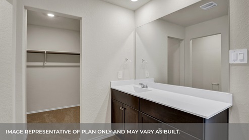 Arroyo Ranch Baxtor Floorplan Bathroom 1 Sink and Closet