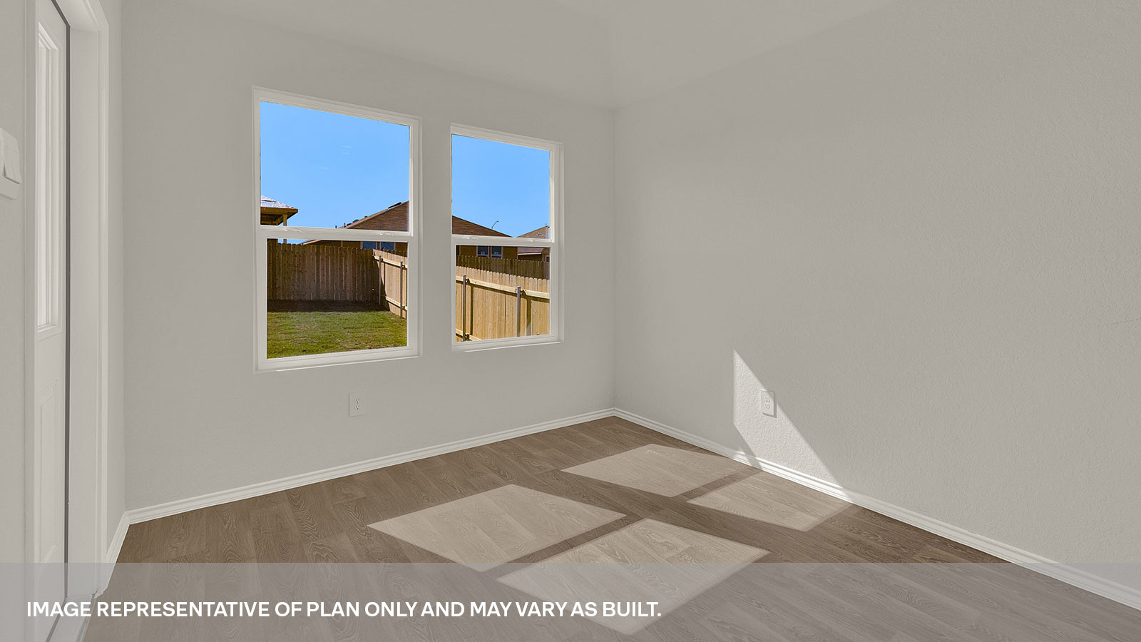 Dining area with 2 windows.