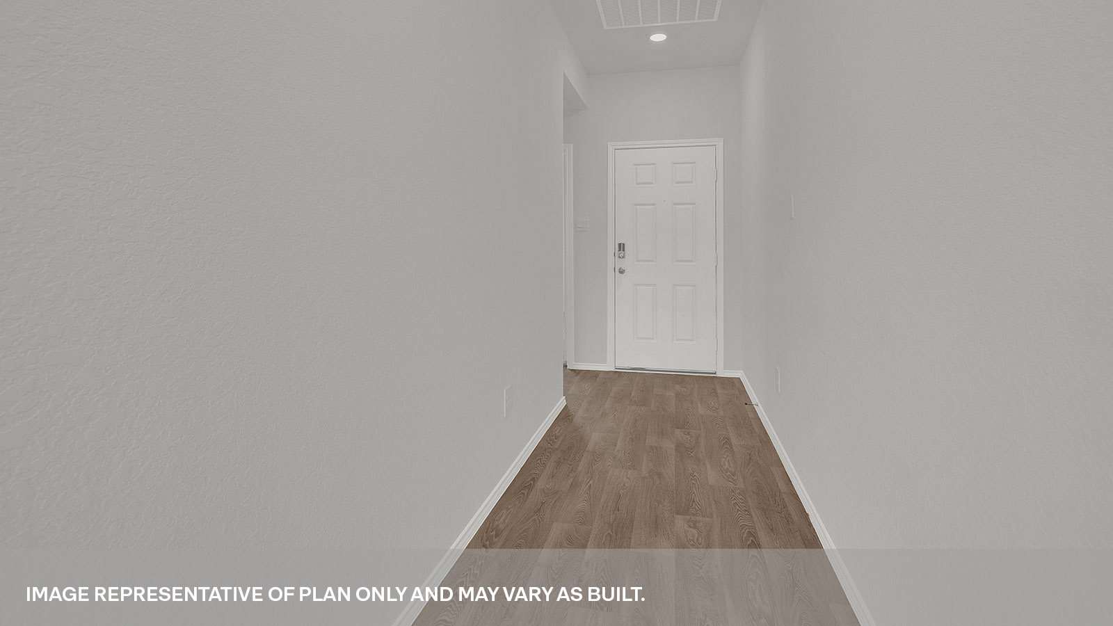 Entry hallway with front door.