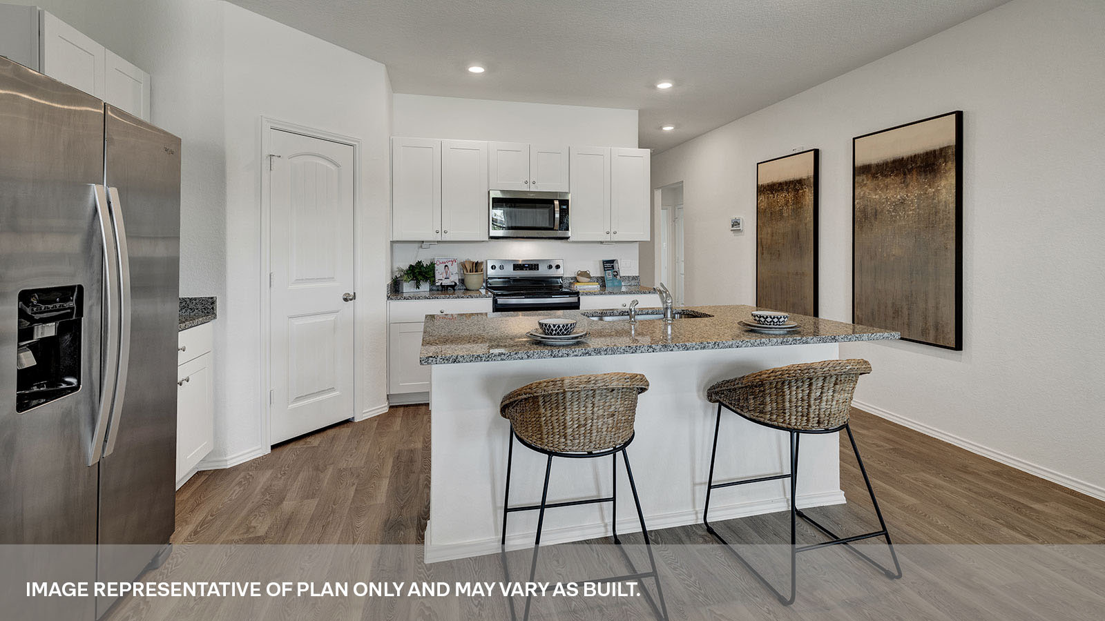 Arroyo Ranch Denton Floorplan Kitchen and Entry