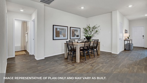 Arroyo Ranch Lakeway Floorplan Dining Room and Hallway