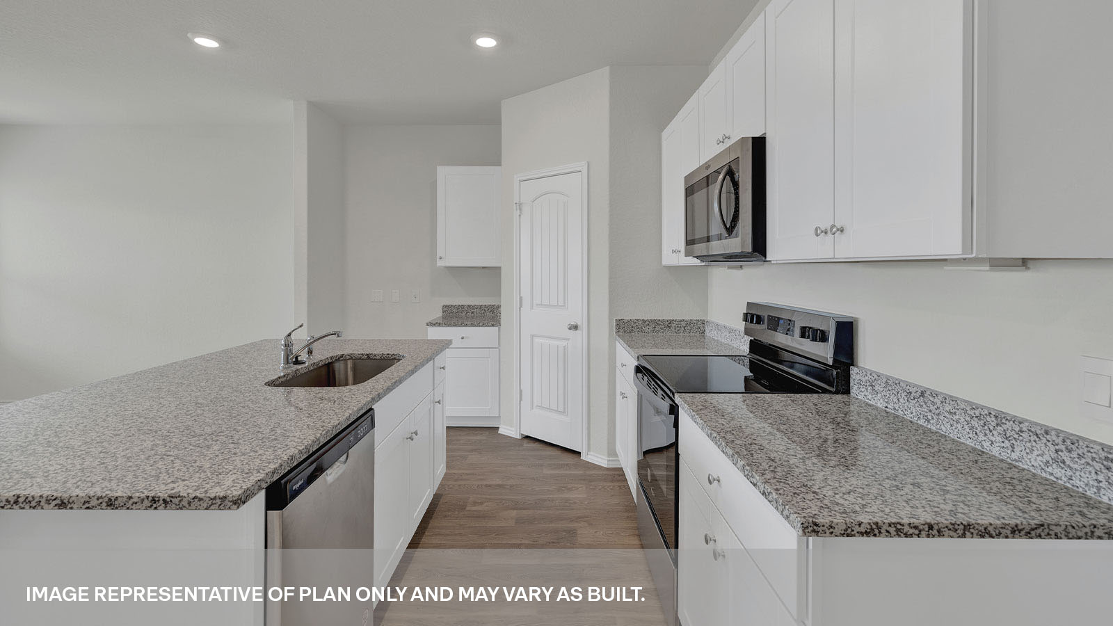 Arroyo Ranch Midland Floorplan Kitchen Island and Cabinets