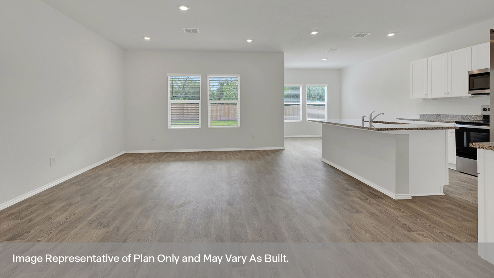Arroyo Ranch Naples Floorplan Kitchen Dining and Living Room