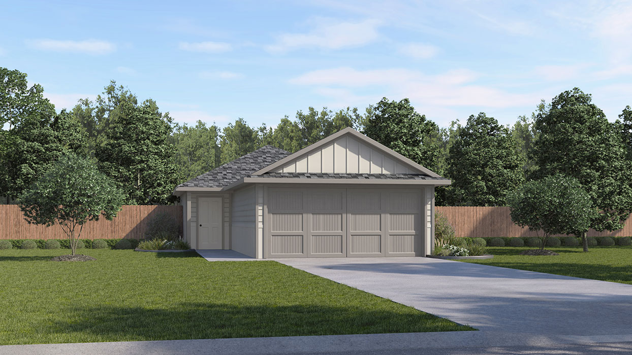 Bollinger Benbrook K Elevation Rendering 4 bedroom 2 bath One Story