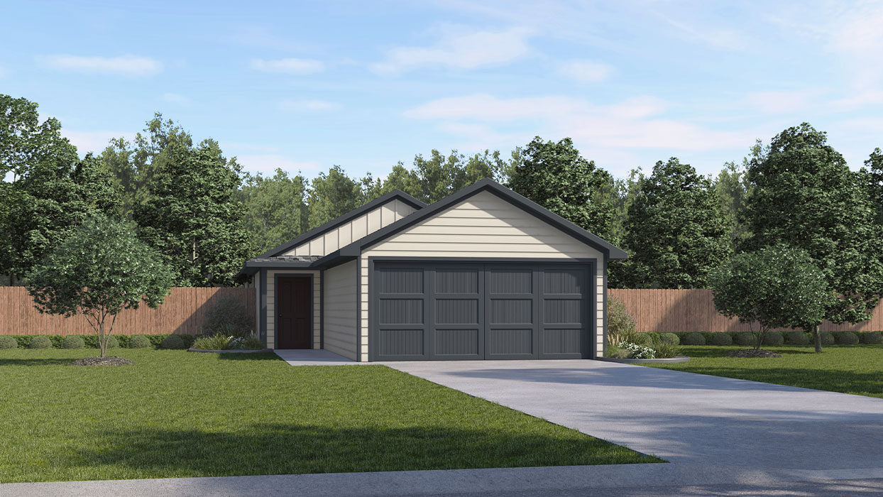 Bollinger Benbrook J Elevation Rendering 4 bedroom 2 bath One Story