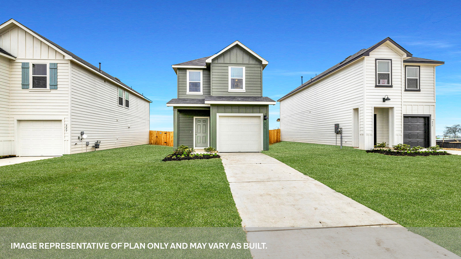 Bollinger Linnet J Elevation Rendering 3 bedroom 2.5 bath Two Story