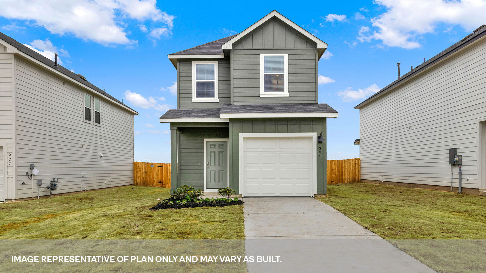 Bollinger Linnet J Elevation Rendering 3 bedroom 2.5 bath Two Story