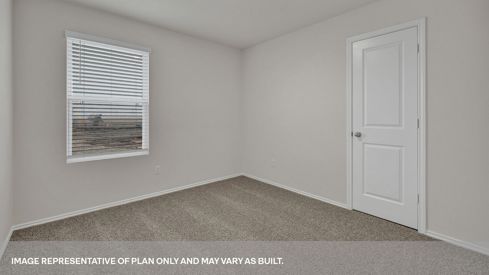 Bedroom 3 with carpeting with one window and a closet.
